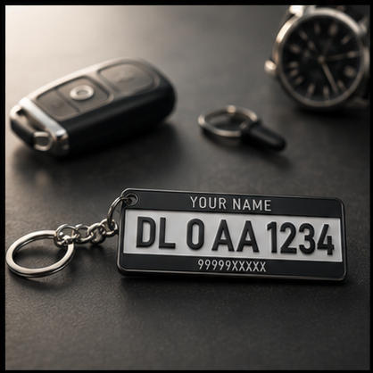 Custom 3D Frame License Plate Keychain