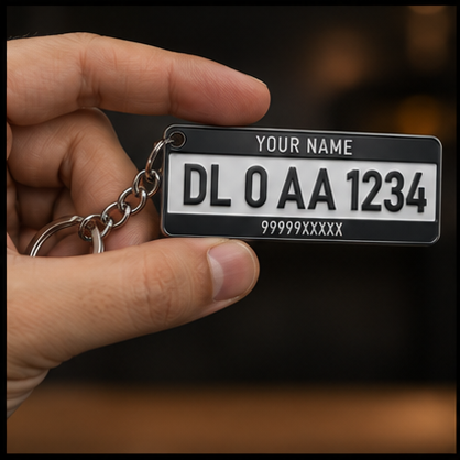 Custom 3D Frame License Plate Keychain