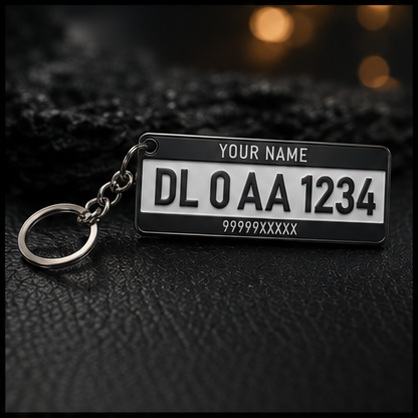 Custom 3D Frame License Plate Keychain
