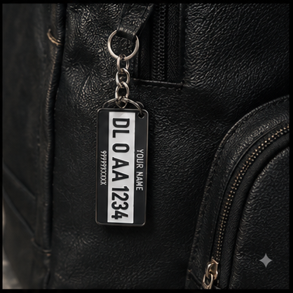 Custom 3D Frame License Plate Keychain