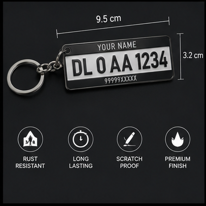 Custom 3D Frame License Plate Keychain