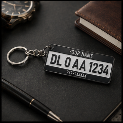 Custom 3D Frame License Plate Keychain