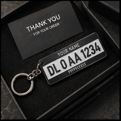Custom 3D Frame License Plate Keychain