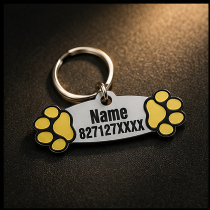 Custom 3D Printed Pet Name & Contact Number Tag