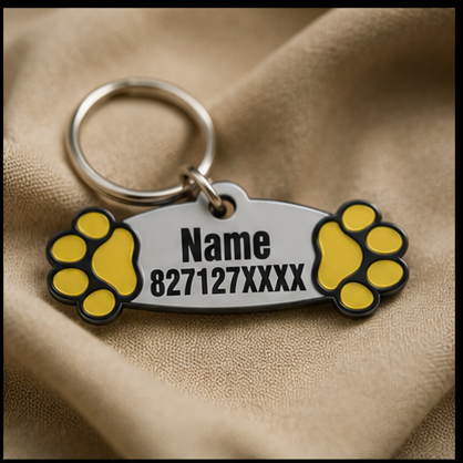 Custom 3D Printed Pet Name & Contact Number Tag