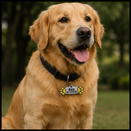 Custom 3D Printed Pet Name & Contact Number Tag