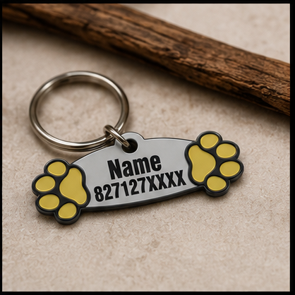 Custom 3D Printed Pet Name & Contact Number Tag
