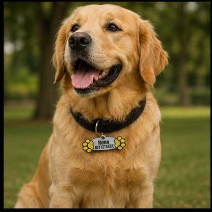 Custom 3D Printed Pet Name & Contact Number Tag
