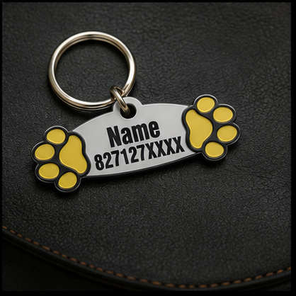 Custom 3D Printed Pet Name & Contact Number Tag